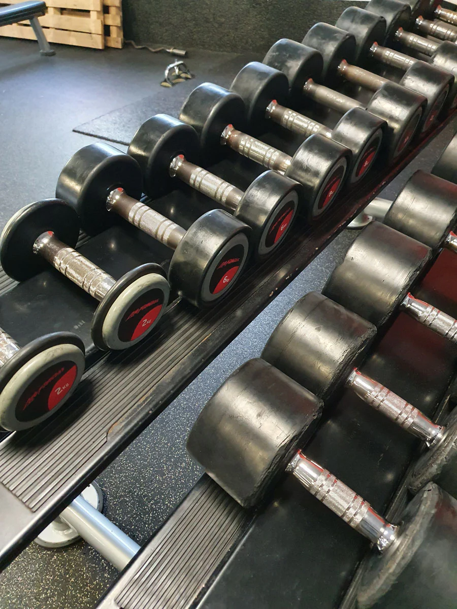 Life Fitness Hantelsatz, gummiert, 2kg bis 40kg in 2kg und 2,5kg Stufen, gebraucht - Image 12