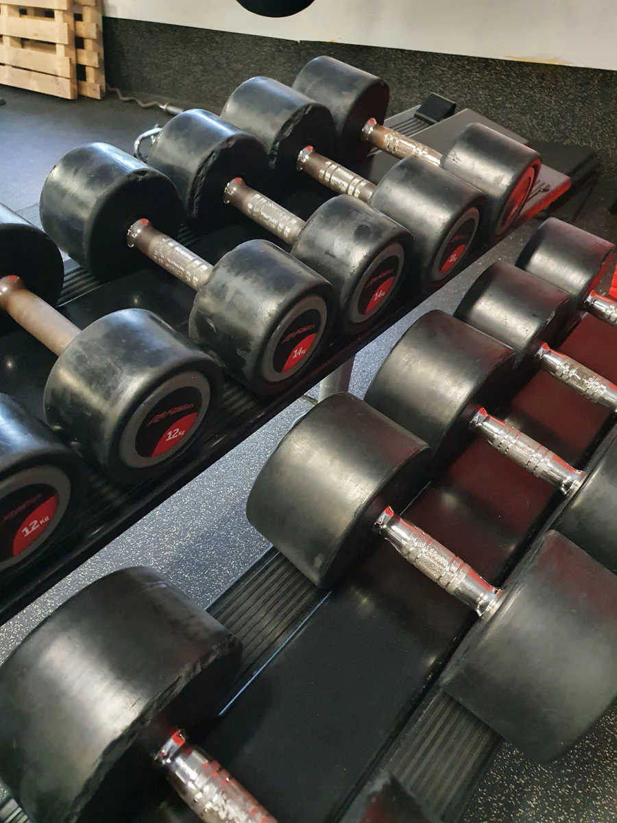 Life Fitness Hantelsatz, gummiert, 2kg bis 40kg in 2kg und 2,5kg Stufen, gebraucht - Image 13