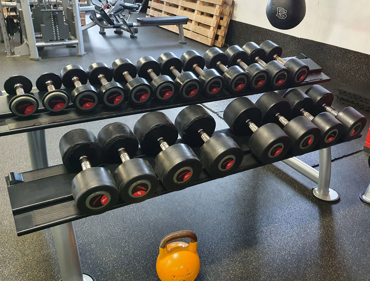 Life Fitness Hantelsatz, gummiert, 2kg bis 40kg in 2kg und 2,5kg Stufen, gebraucht - Image 14