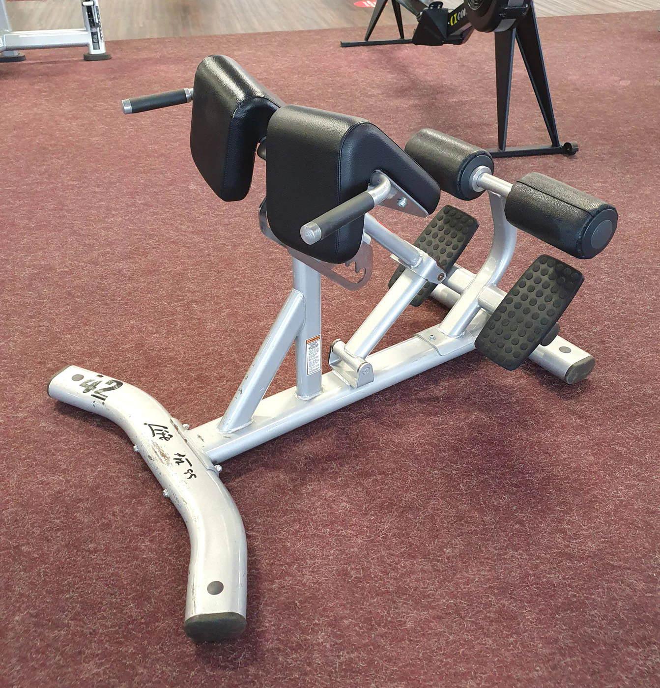 Life Fitness Hyperextension / Rückenstrecker, Rahmen Silber, gebraucht - überholter Zustand - Image 2