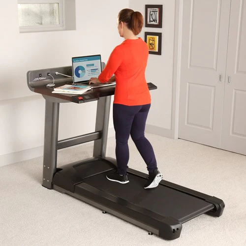 Life Fitness InMovement, Schreibtisch Laufband, Treadmill Desk Büro, Rahmen Silber, Ablage Hell, 1 Jahr alt, NEUwertig - Top Zustand - Image 3