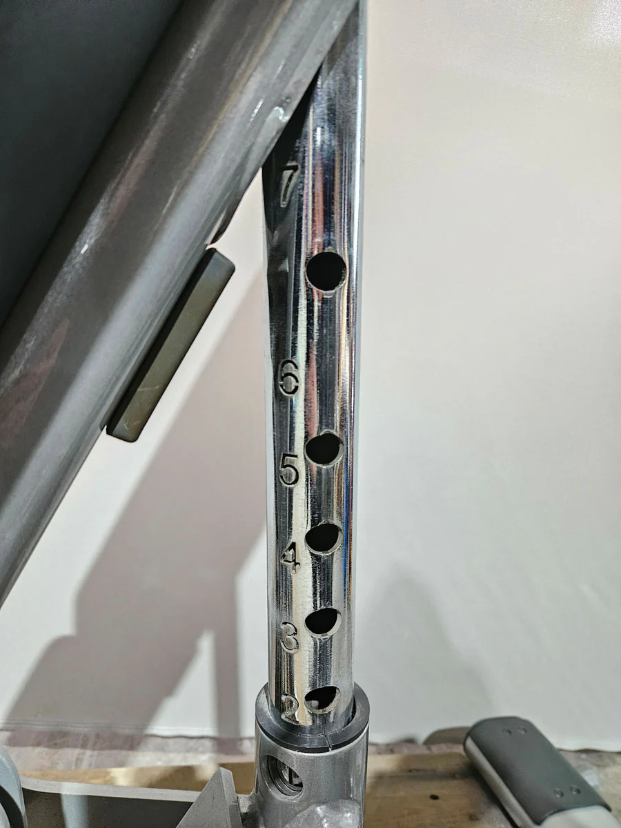 Life Fitness Multibank verstellbar, Multi-Adjustable Bench SMAB, Signature Serie, Rahmenfarbe Silber, Polsterfarbe Orange, gebrauchter - überholter Zustand - Image 8