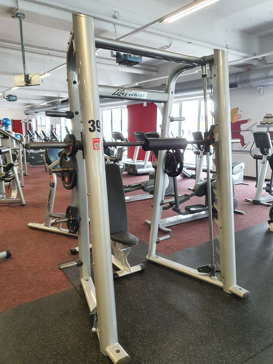 Life Fitness Multipresse, Smith Machine SSM, Signature Serie, Rahmenfarbe Silber, gebrauchter - überholter Zustand - Image 2
