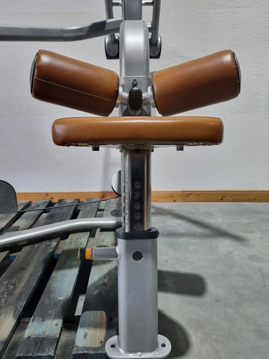Life Fitness Optima Series Latissimuszug, Latzug, Lat Pulldown OSPD, Rahmenfarbe Silber, Polsterfarbe Braun, gebrauchter - überholter Zustand - Image 5