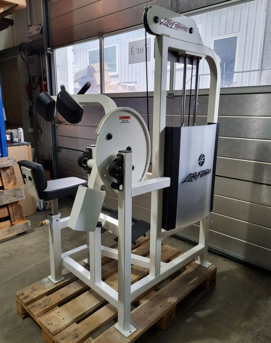 Life Fitness Pro 2 Bauchmaschine, Ab Crunch, Bauchbeuger, Abdominal Crunch, Rahmenfarbe Weiß, Polsterfarbe Schwarz, gebraucht - überholter Zustand - Image 4