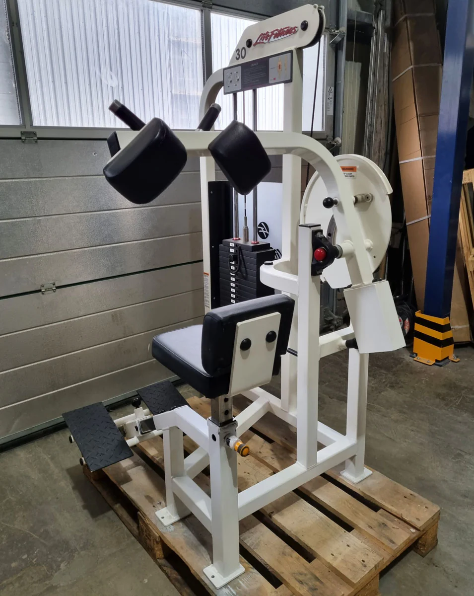 Life Fitness Pro 2 Bauchmaschine, Ab Crunch, Bauchbeuger, Abdominal Crunch, Rahmenfarbe Weiß, Polsterfarbe Schwarz, gebraucht - überholter Zustand - Image 5