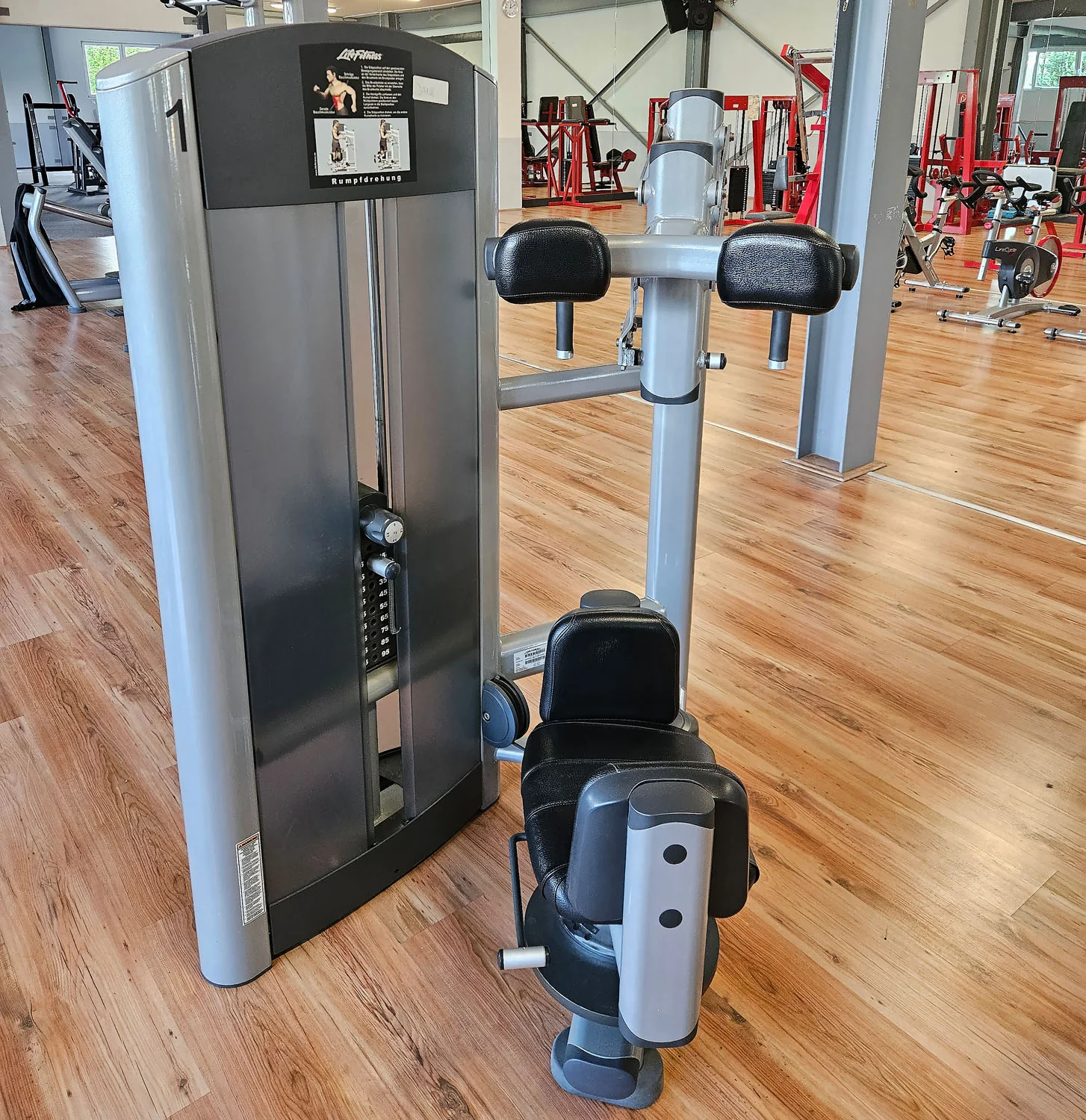 Life Fitness Rotationsmaschine, Rotary Torso Twister, Rumpfdrehung Rotator, Signature Series, Rahmenfarbe Silber, gebraucht - überholter Zustand - Image 5