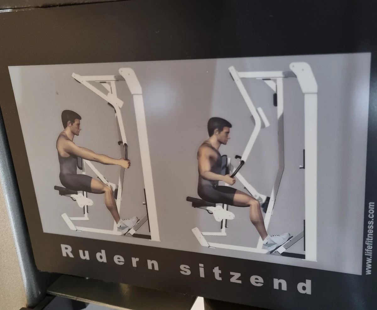 Life Fitness Rudern mit Bruststütze, Row, Pro2 Serie, Rahmenfarbe Silber, Polsterfarbe Rot, gebraucht - überholter Zustand - Image 12