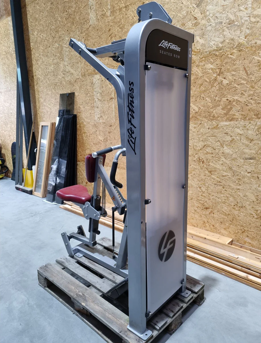 Life Fitness Rudern mit Bruststütze, Row, Pro2 Serie, Rahmenfarbe Silber, Polsterfarbe Rot, gebraucht - überholter Zustand - Image 5
