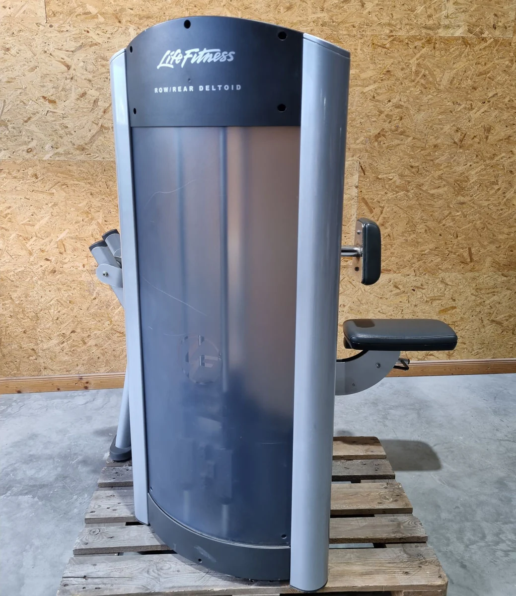 Life Fitness Rudern mit Bruststütze, Row - Rear Deltoid, Signature Series, 145kg Gewichtsblock, Rahmenfarbe Silber, gebraucht - überholter Zustand - Image 5