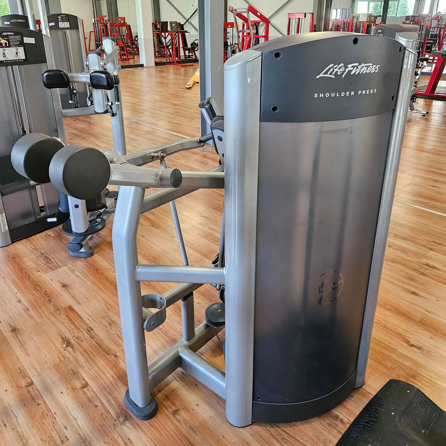 Life Fitness Schulterpresse, Shoulder Press, Overhead Press, Signature Series, Rahmenfarbe Silber, gebraucht - überholter Zustand - Image 4