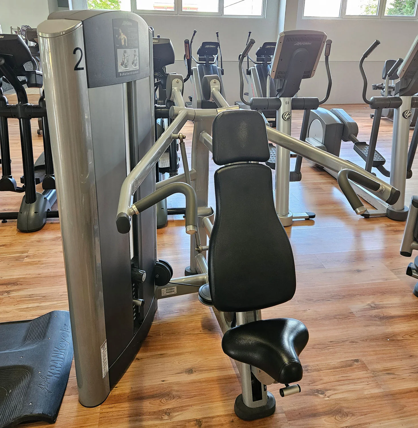 Life Fitness Schulterpresse, Shoulder Press, Overhead Press, Signature Series, Rahmenfarbe Silber, gebraucht - überholter Zustand - Image 6