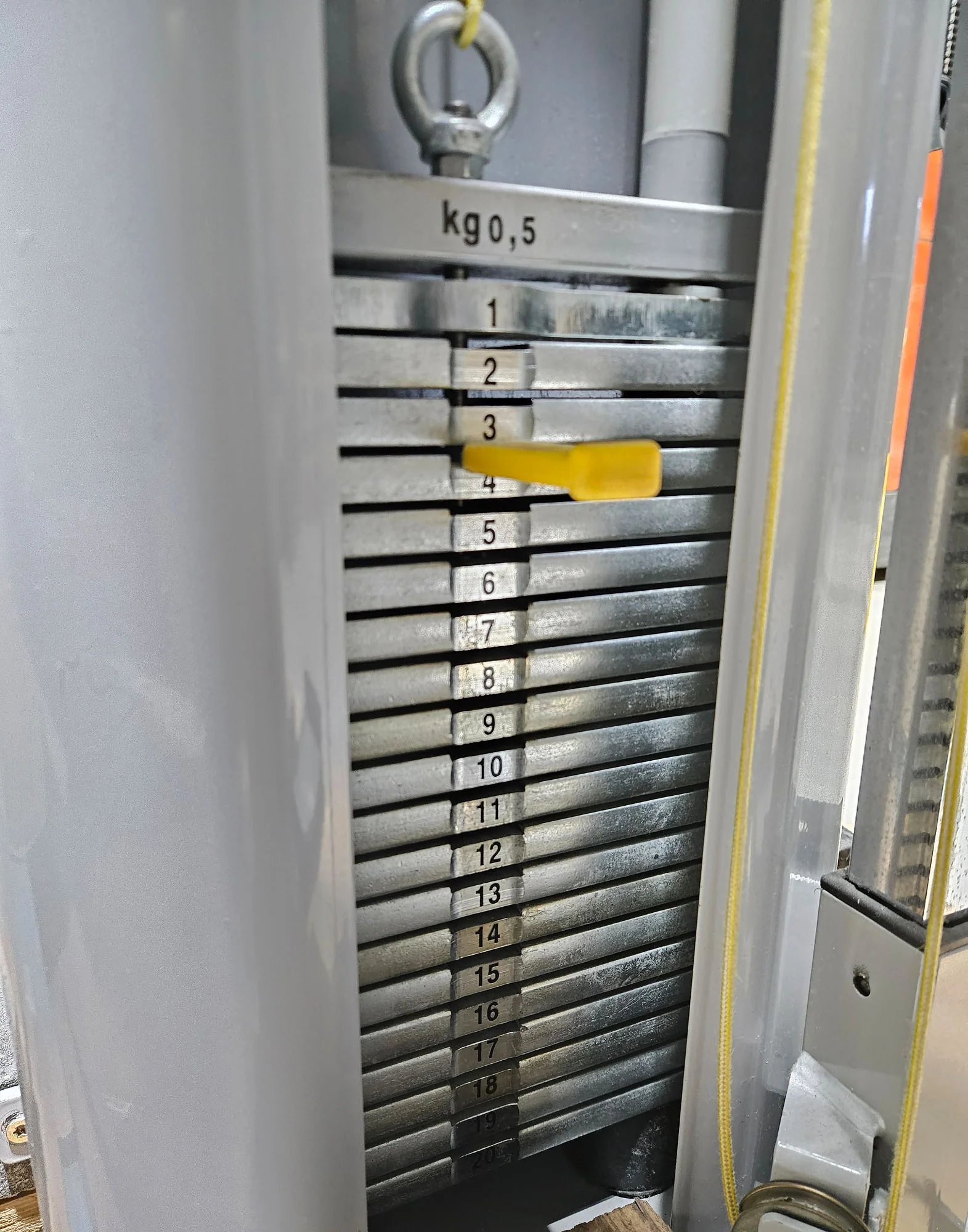 Lojer Seilzugapparat Pulley 20, Wandmontage, 2 Stück im Set, Höhenverstellbarer Kabelzug mit 20kg Gewichtsblock, Farbe Silber - gebraucht - geprüfter Zustand - Image 5