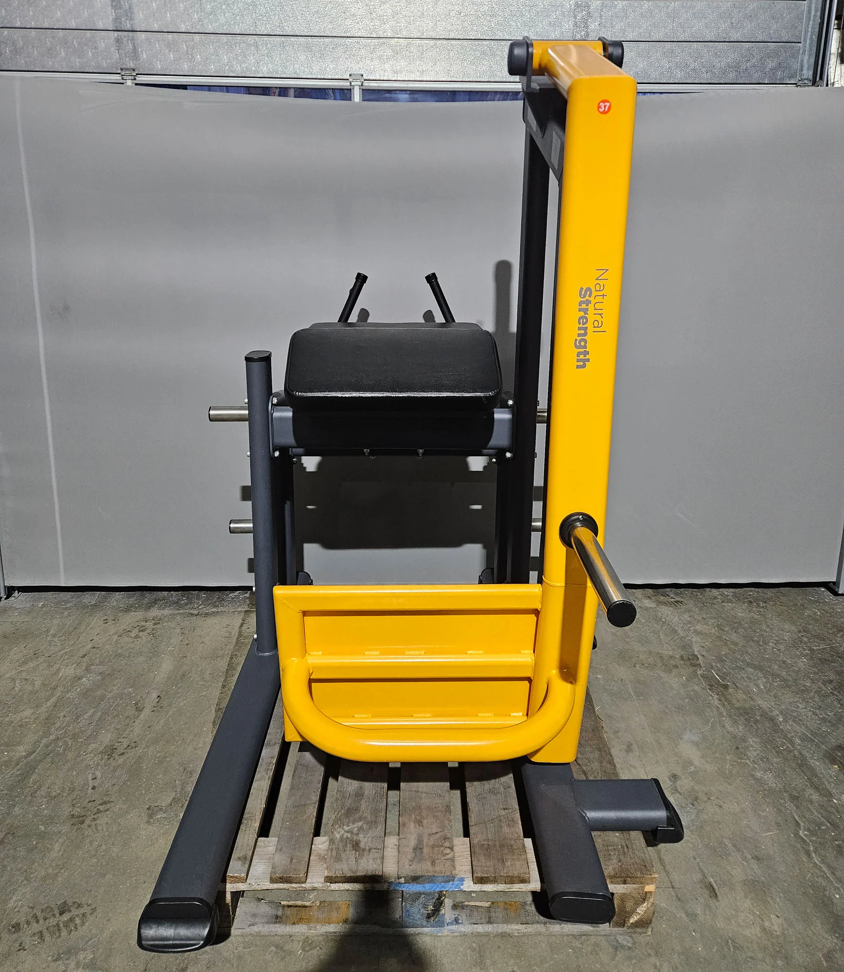 Master Sport Gluteusmaschine, Plate loaded Kraftgerät Glutes Kick Radial, Pomaschine stehend, Farbe Anthrazit, gebraucht - geprüfter Zustand - Image 4