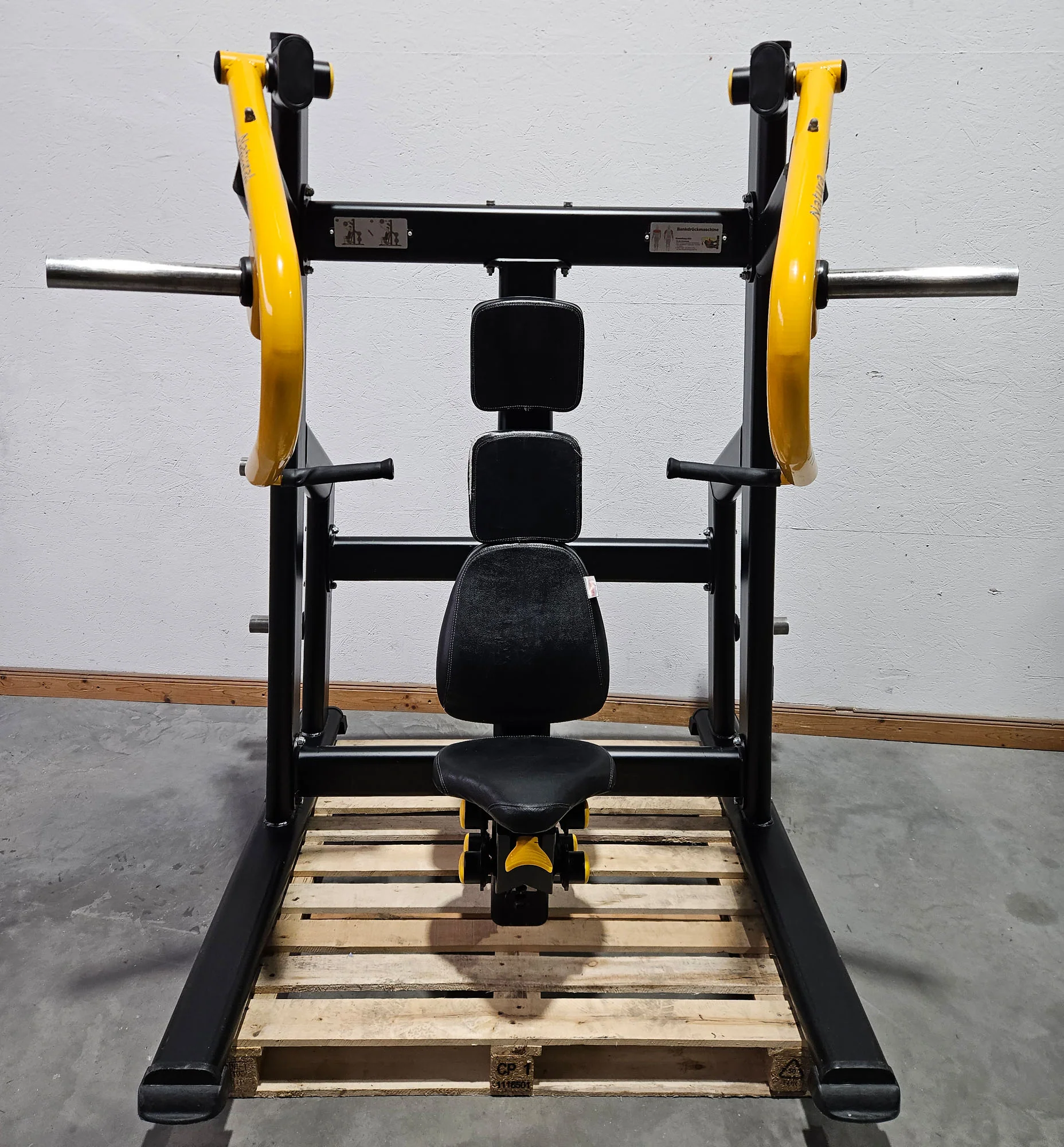 Master Sport Plate loaded Set, 14 Kraftgeräte, Farbe Schwarz/Anthrazit und Gelb, gebraucht - geprüfter Zustand - Image 11