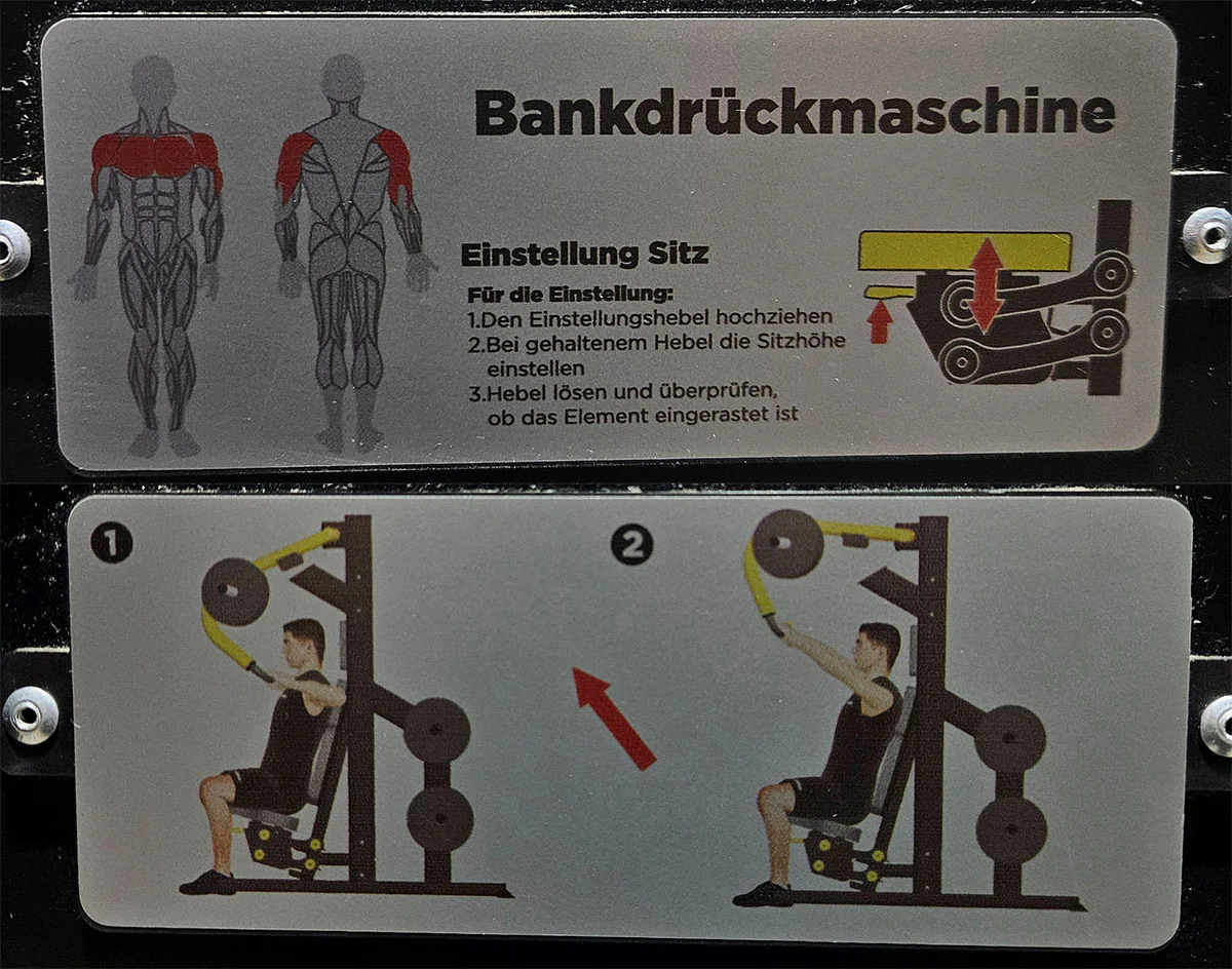 Master Sport Plate loaded Set, 14 Kraftgeräte, Farbe Schwarz/Anthrazit und Gelb, gebraucht - geprüfter Zustand - Image 12