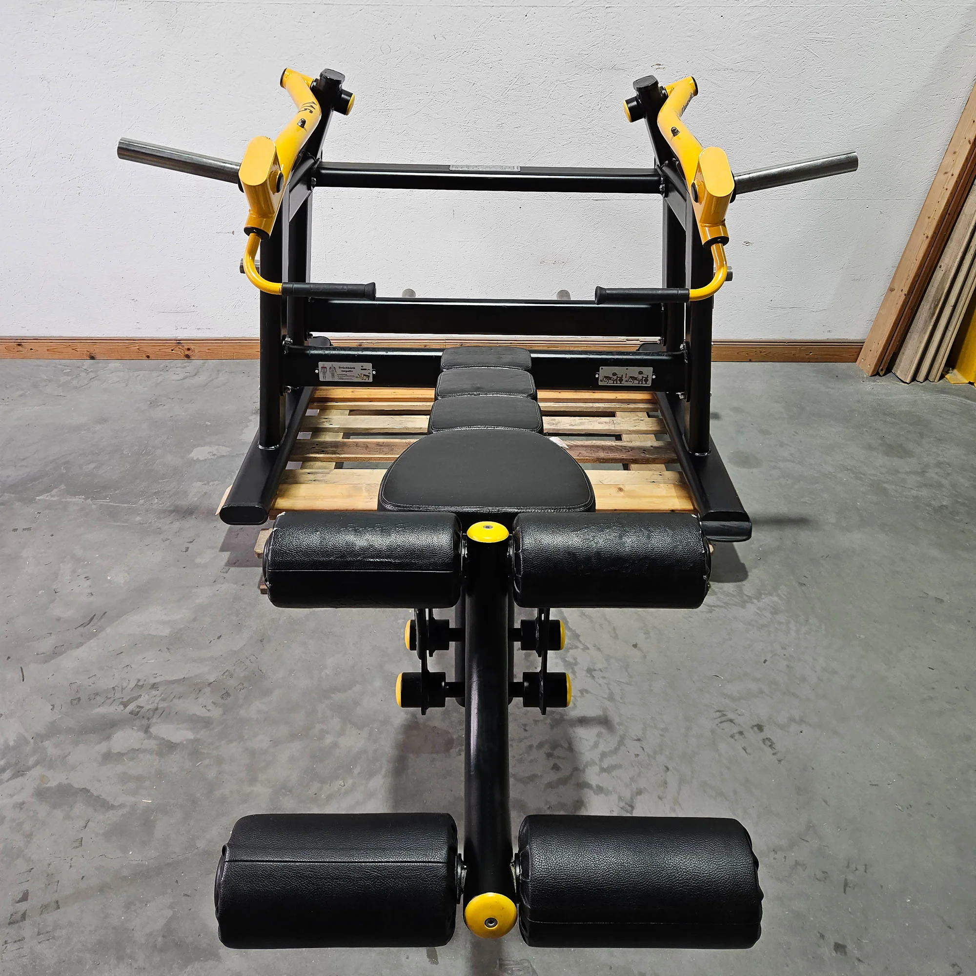 Master Sport Plate loaded Set, 14 Kraftgeräte, Farbe Schwarz/Anthrazit und Gelb, gebraucht - geprüfter Zustand - Image 14
