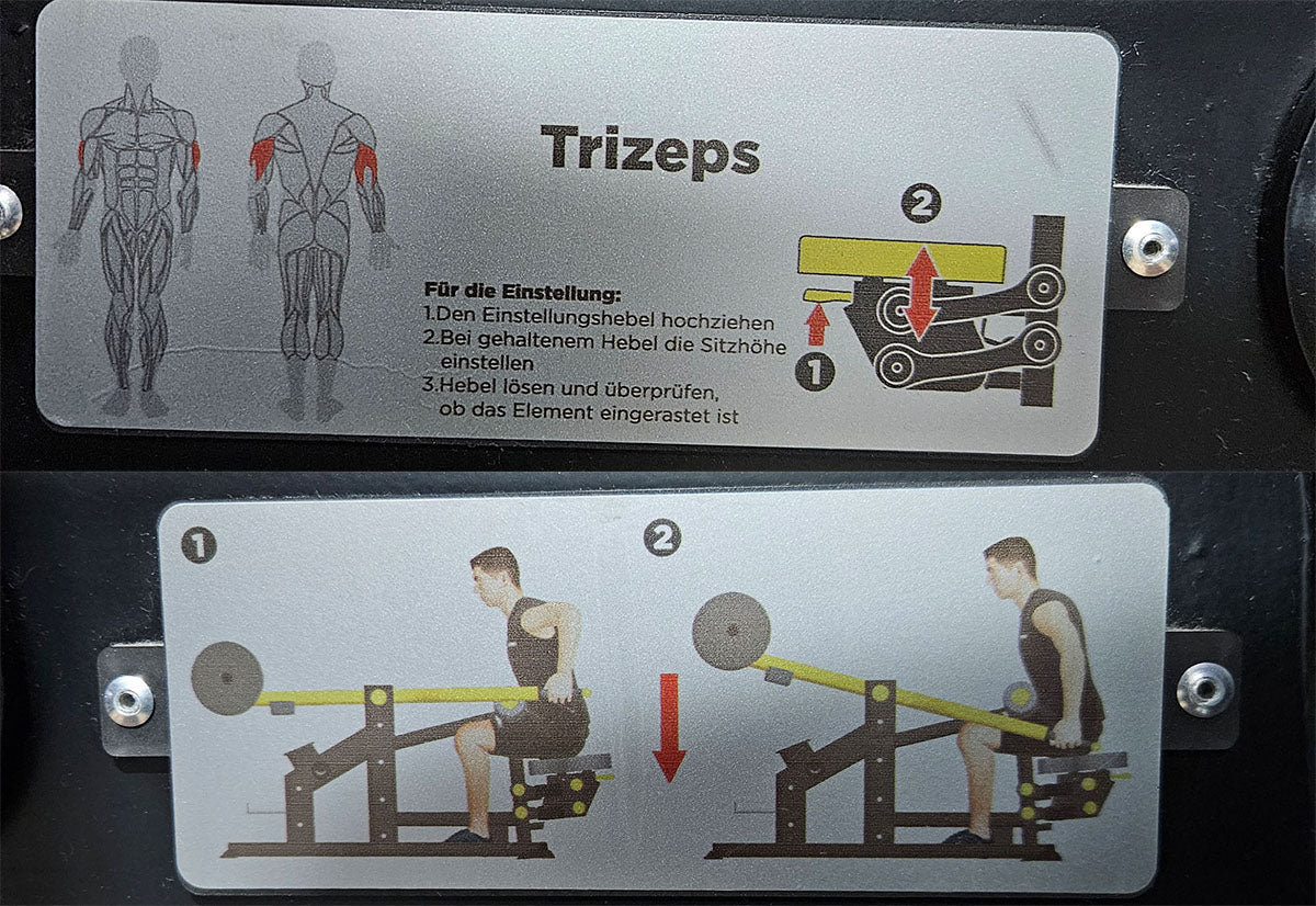 Master Sport Plate loaded Set, 14 Kraftgeräte, Farbe Schwarz/Anthrazit und Gelb, gebraucht - geprüfter Zustand - Image 21