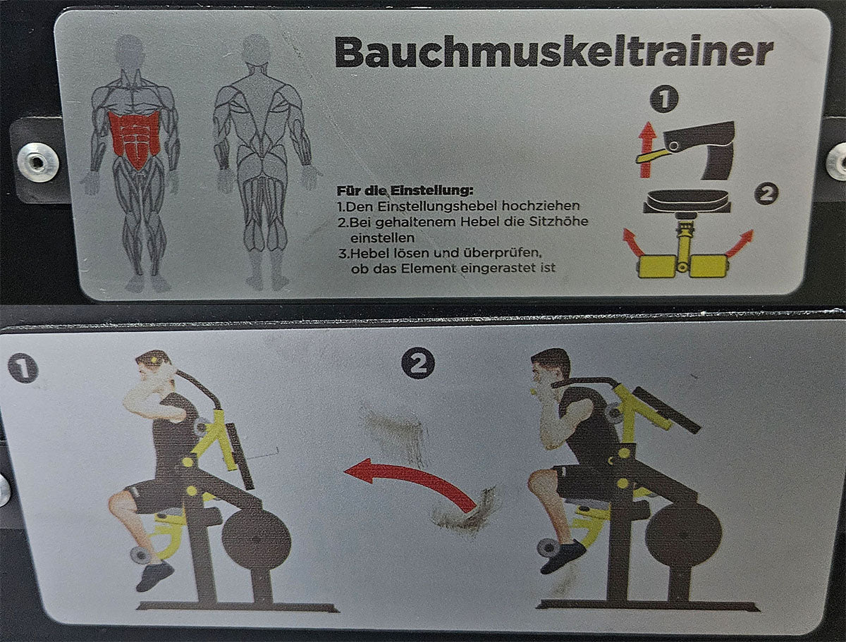 Master Sport Plate loaded Set, 14 Kraftgeräte, Farbe Schwarz/Anthrazit und Gelb, gebraucht - geprüfter Zustand - Image 24