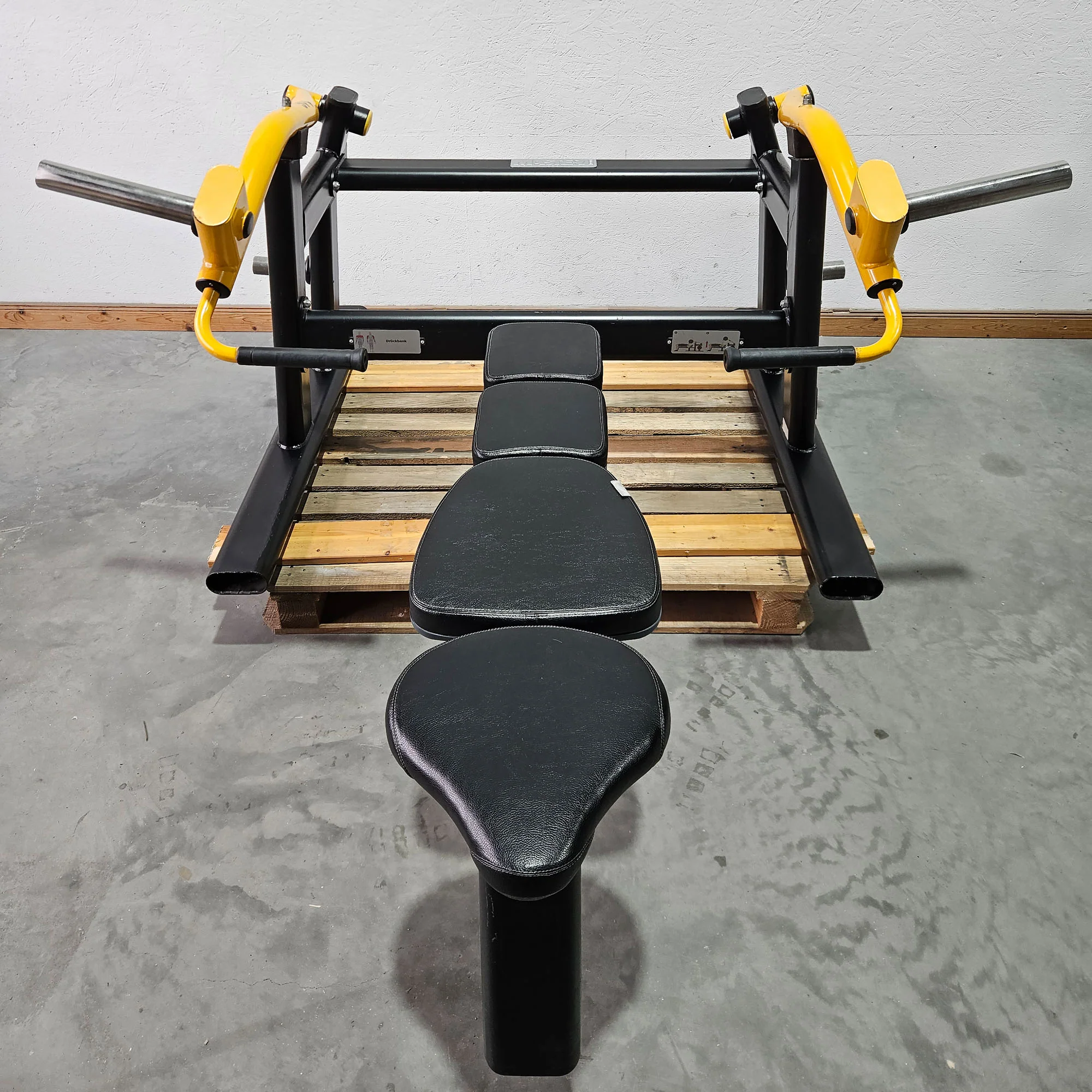 Master Sport Plate loaded Set, 14 Kraftgeräte, Farbe Schwarz/Anthrazit und Gelb, gebraucht - geprüfter Zustand - Image 8