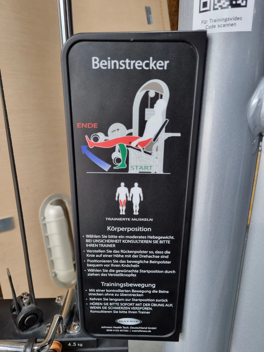 Matrix Beinbeuger sitzend und Beinstrecker im Set - 2 Geräte, Aura G3 Serie, Leg Curl und Leg Extension, Rahmenfarbe Silber, gebraucht - überholter Zustand - Image 7