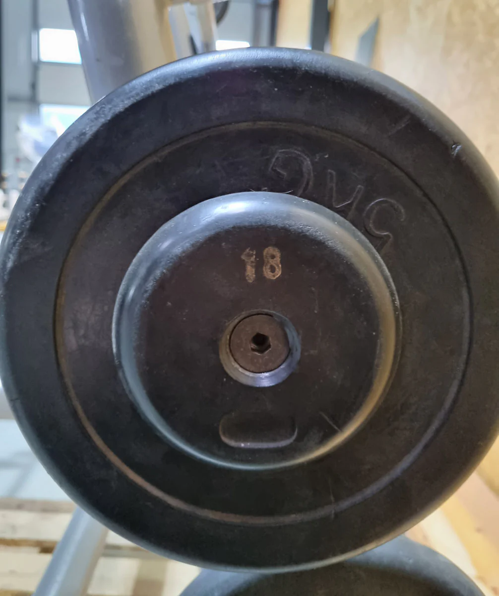 Matrix Langhantelablage für 10 Langhanteln inkl. 9 Kompakthanteln, Ähnlich SZ Hanteln, gebrauchter Zustand - Image 14