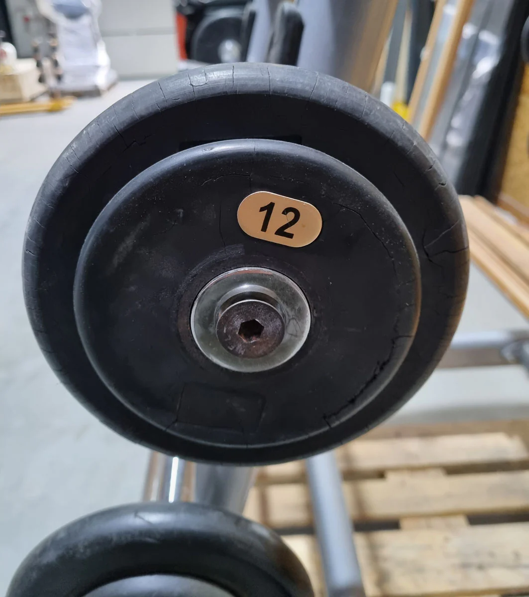 Matrix Langhantelablage für 10 Langhanteln inkl. 9 Kompakthanteln, Ähnlich SZ Hanteln, gebrauchter Zustand - Image 7