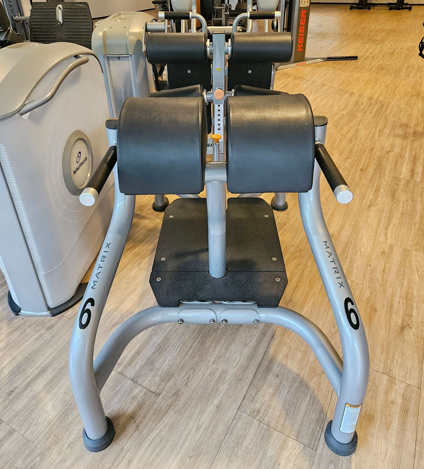 Matrix Magnum Glute Ham Bench MG-A96, Bank für unteren Rücken, Bauch, Beine und Po Training, Rahmenfarbe Silber, gebraucht - überholter Zustand - Image 2