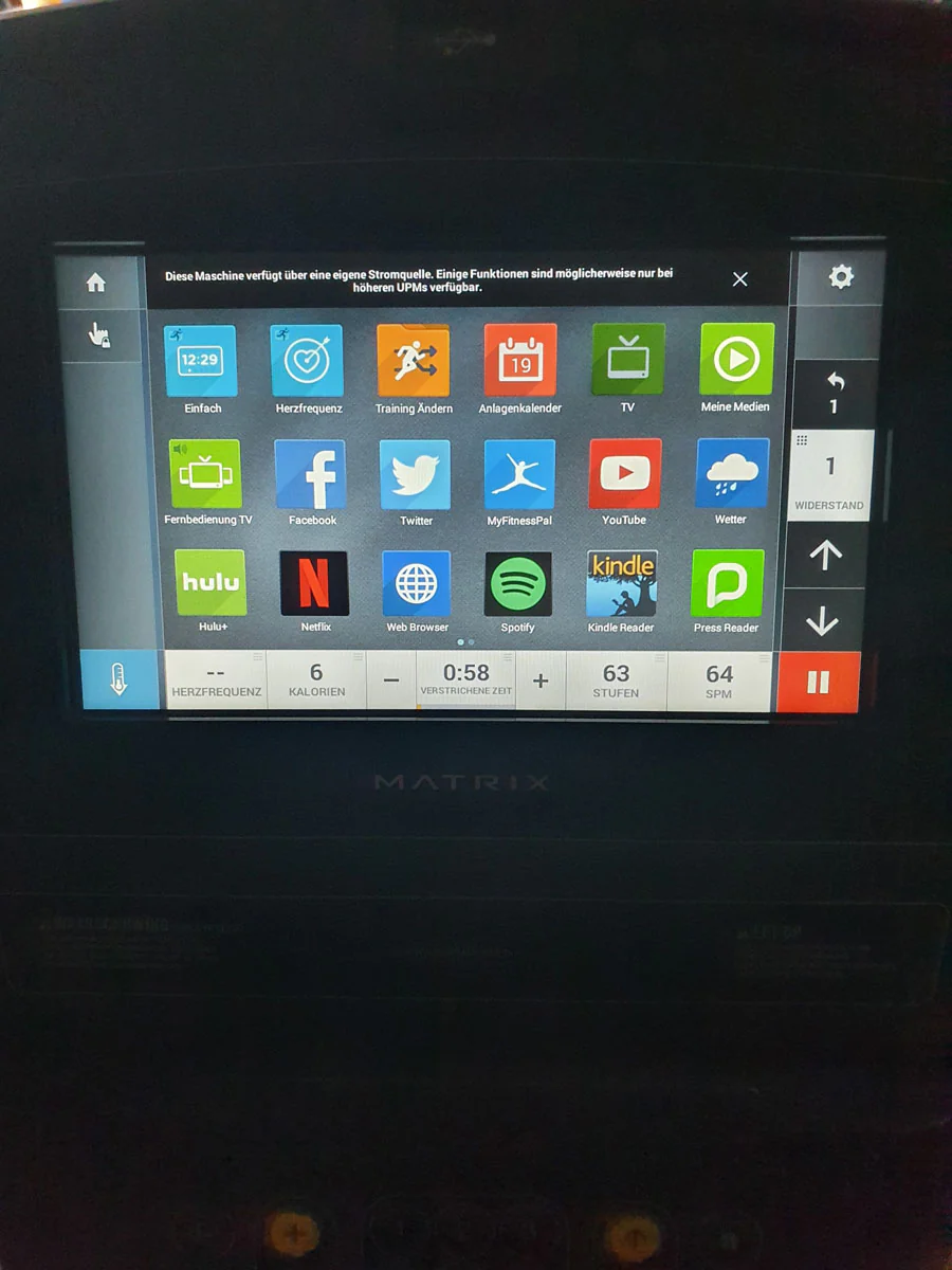 Matrix S3X Stepper, Touch Display mit Internet, TV, Netflix, Youtube etc, Rahmen Grau, gebrauchter - überholter Zustand - Image 5