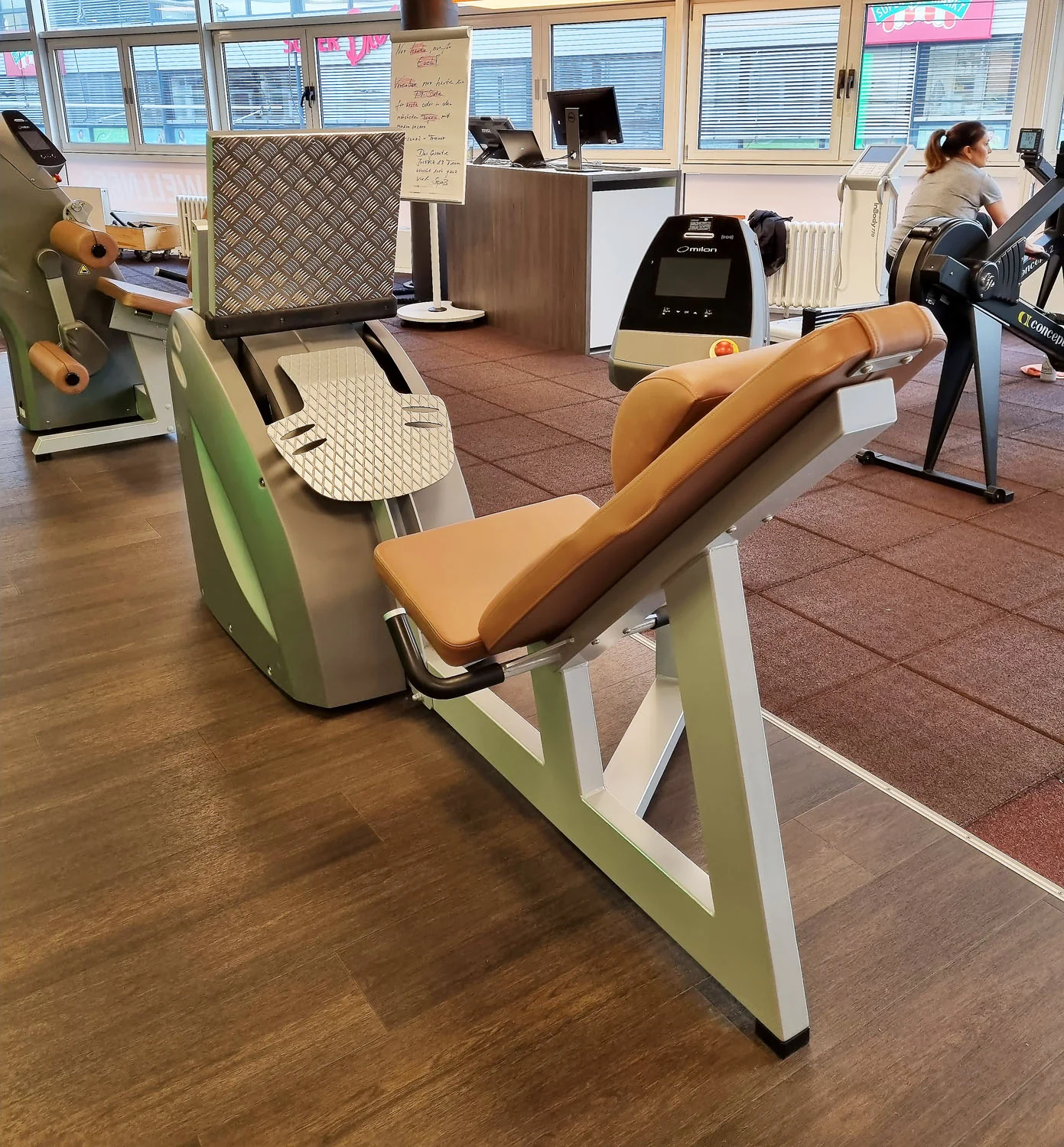 Milon 9er PREMIUM Kraft Zirkel, Baujahr 2017, Gehäuse in Anthrazit Stone, Polster Braun, inkl. LED Ampel, gebraucht, überholt und Neuwertig - Top Zustand - Image 13