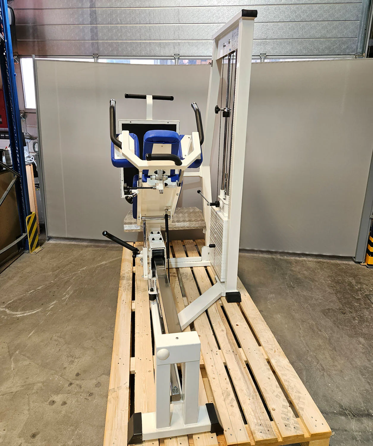 MKB Keller Funktionsstemme, Beinpresse verstellbar sitzend - liegend, 200kg Gewichtsblock, Farbe Weiß, gebraucht - überholter Zustand - Image 2