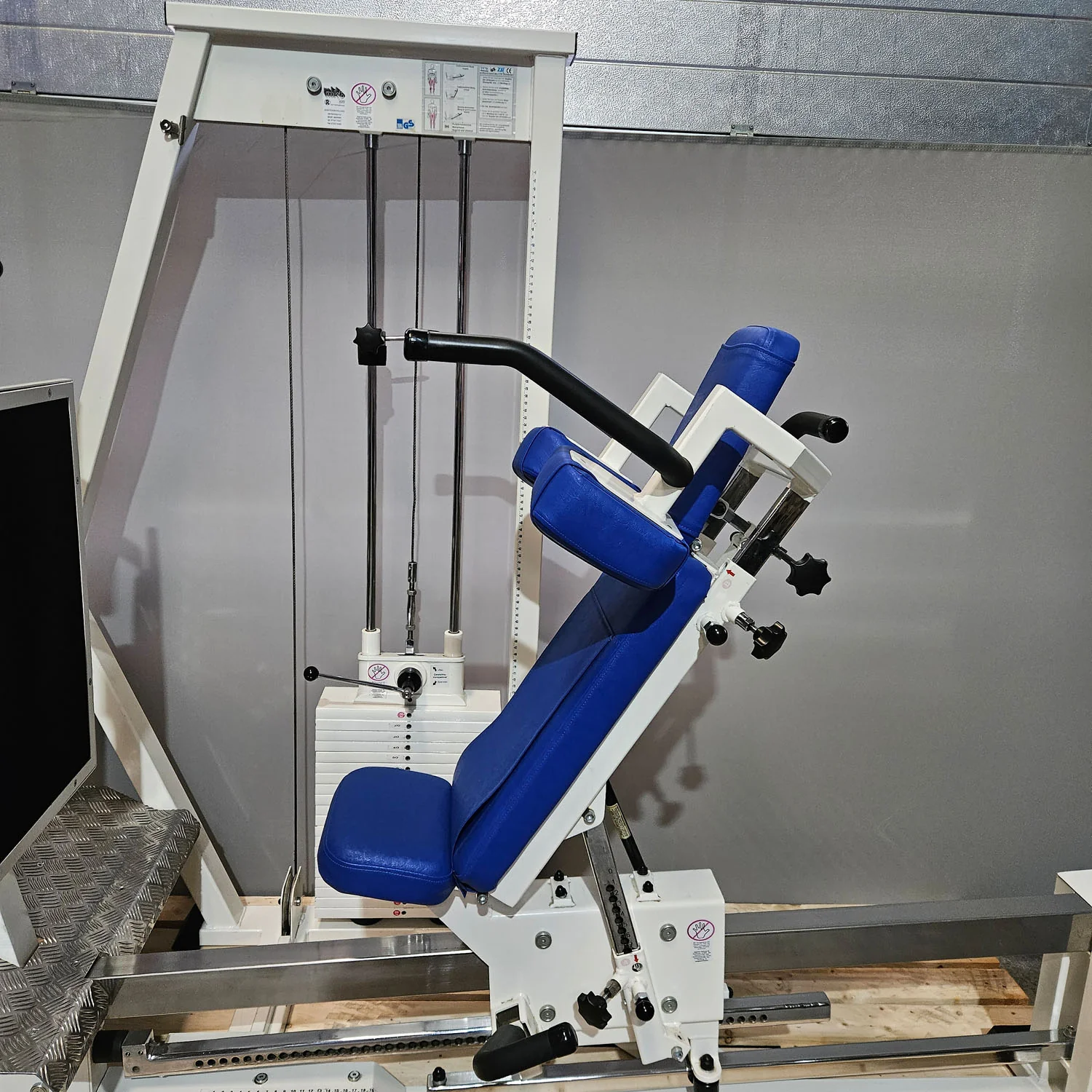 MKB Keller Funktionsstemme, Beinpresse verstellbar sitzend - liegend, 200kg Gewichtsblock, Farbe Weiß, gebraucht - überholter Zustand - Image 8