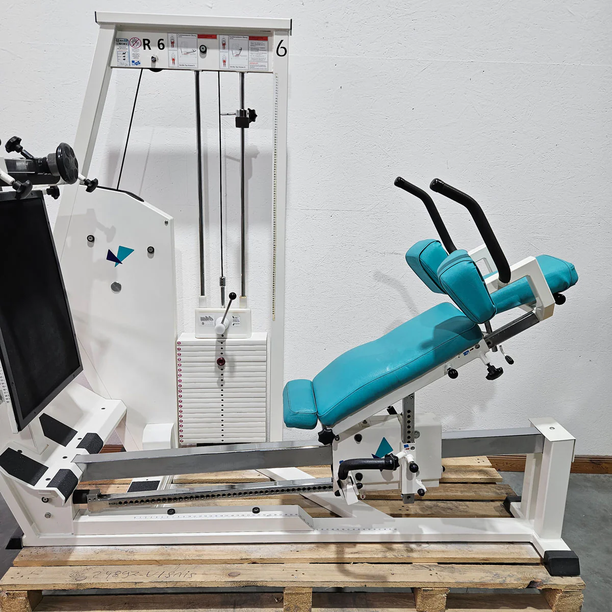MKB Keller Funktionsstemme, Beinpresse verstellbar sitzend - liegend, Kippkreisel, 180kg Gewichtsblock, Farbe Weiß, gebraucht - überholter Zustand - Image 10