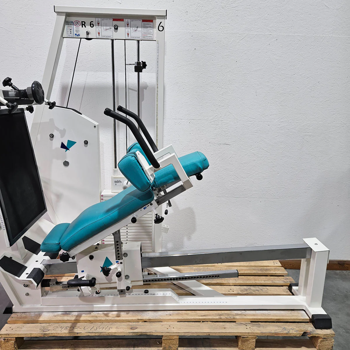 MKB Keller Funktionsstemme, Beinpresse verstellbar sitzend - liegend, Kippkreisel, 180kg Gewichtsblock, Farbe Weiß, gebraucht - überholter Zustand - Image 11