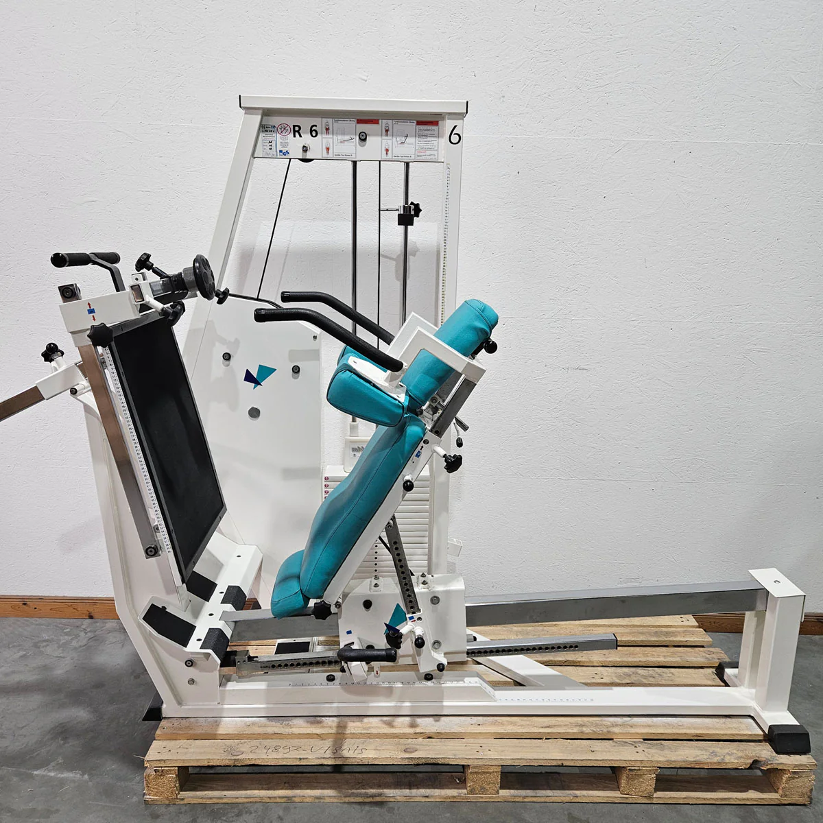 MKB Keller Funktionsstemme, Beinpresse verstellbar sitzend - liegend, Kippkreisel, 180kg Gewichtsblock, Farbe Weiß, gebraucht - überholter Zustand - Image 3