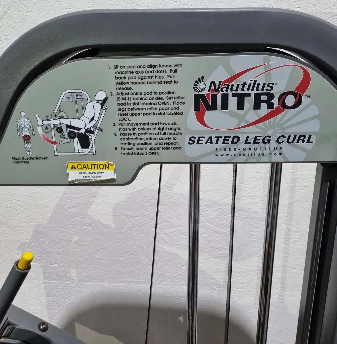 Nautilus Nitro Beinstrecker und Beinbeuger sitzend, 2 Geräte im Set, Leg Curl and Leg Extension seated, Rahmenfarbe Anthrazit, gebraucht - überholter Zustand - Image 12