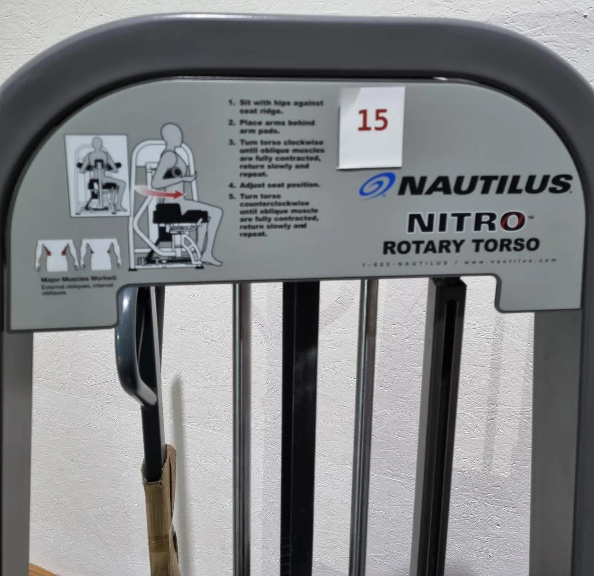 Nautilus Nitro Rotary Torso, Rotationsmaschine, Twister, Rumpfrotator, Rahmenfarbe Anthrazit - gebraucht - überholter Zustand - Image 9