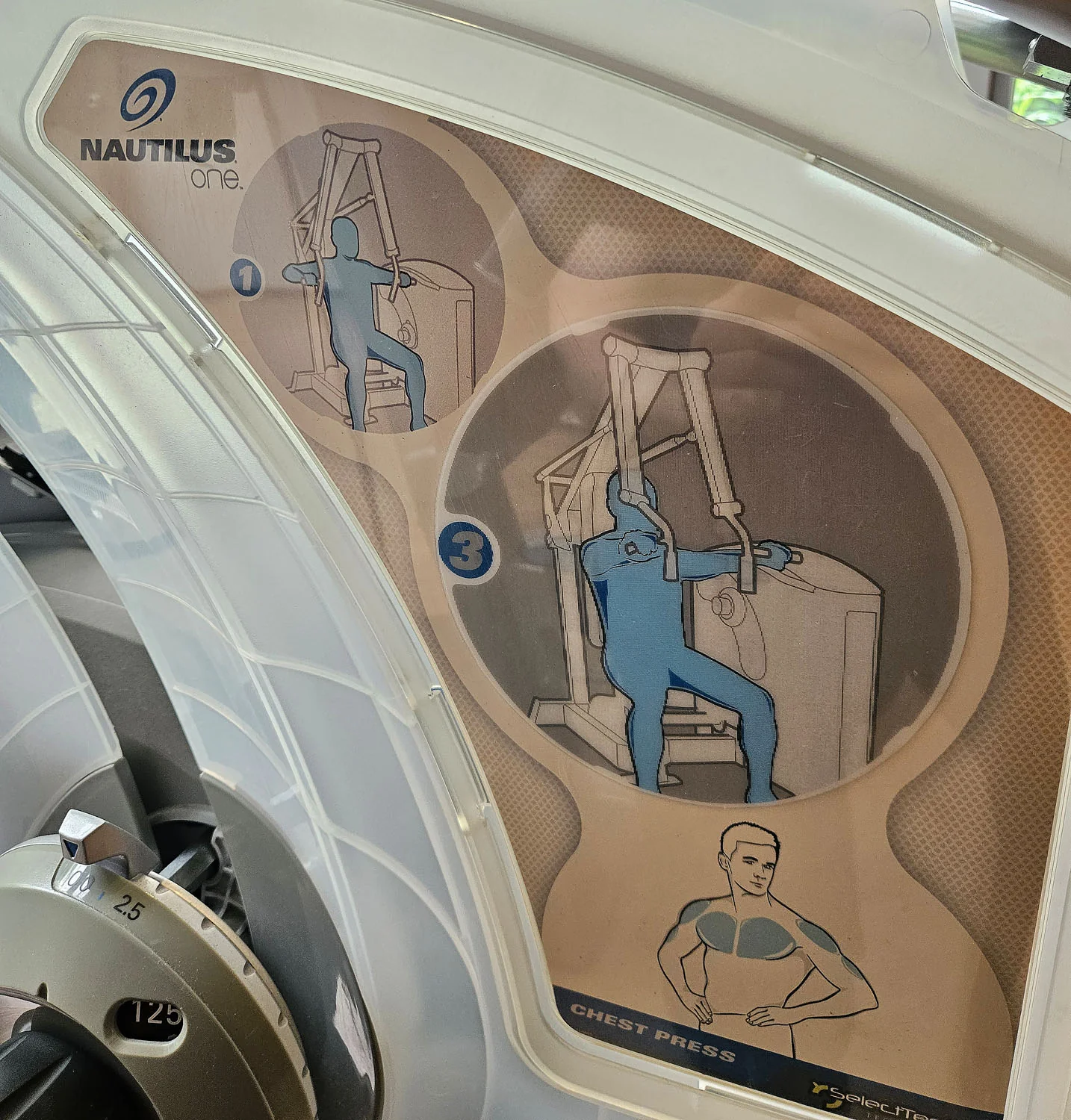 Nautilus ONE Chest Press, Brustpresse, Bankdrückmaschine, Bench Press Machine, Model S6CP, Rahmenfarbe Silber, gebraucht - überholter Zustand - Image 7