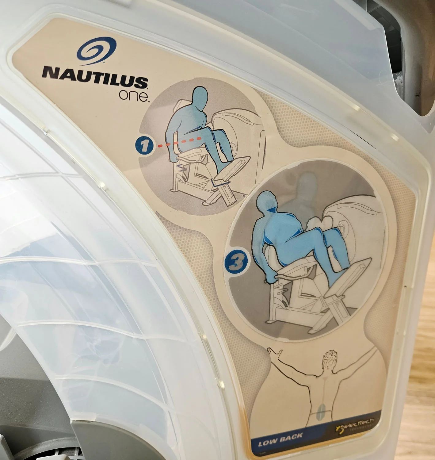Nautilus ONE Low Back, Lower Back Machine, Rückenstreckermaschine, Hyperextension, Model S6LB, Rahmenfarbe Silber, gebraucht - überholter Zustand - Image 6