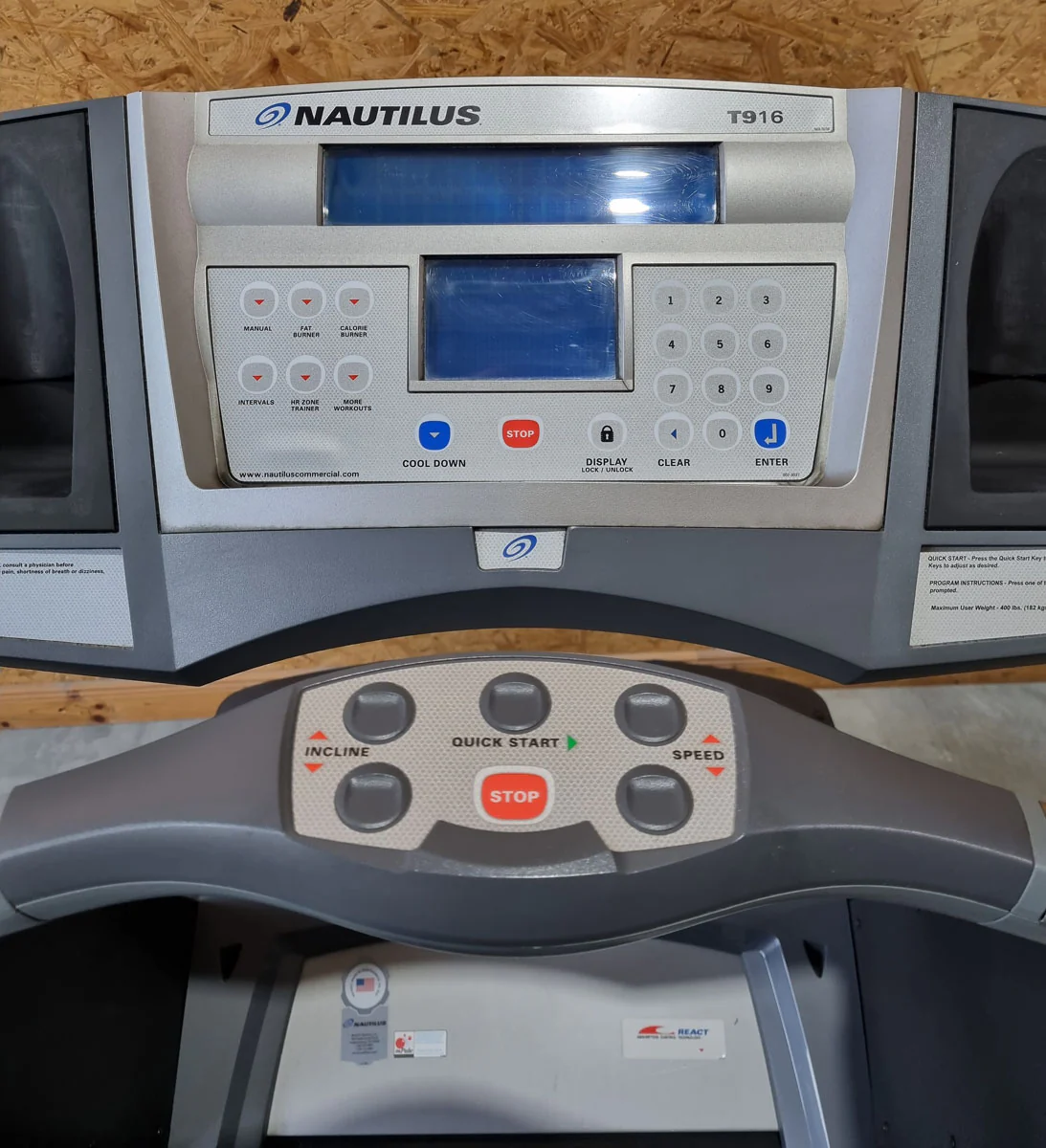 Nautilus T916 Laufband Treadmill, LED Konsole, gebraucht - überholter Zustand - Image 5