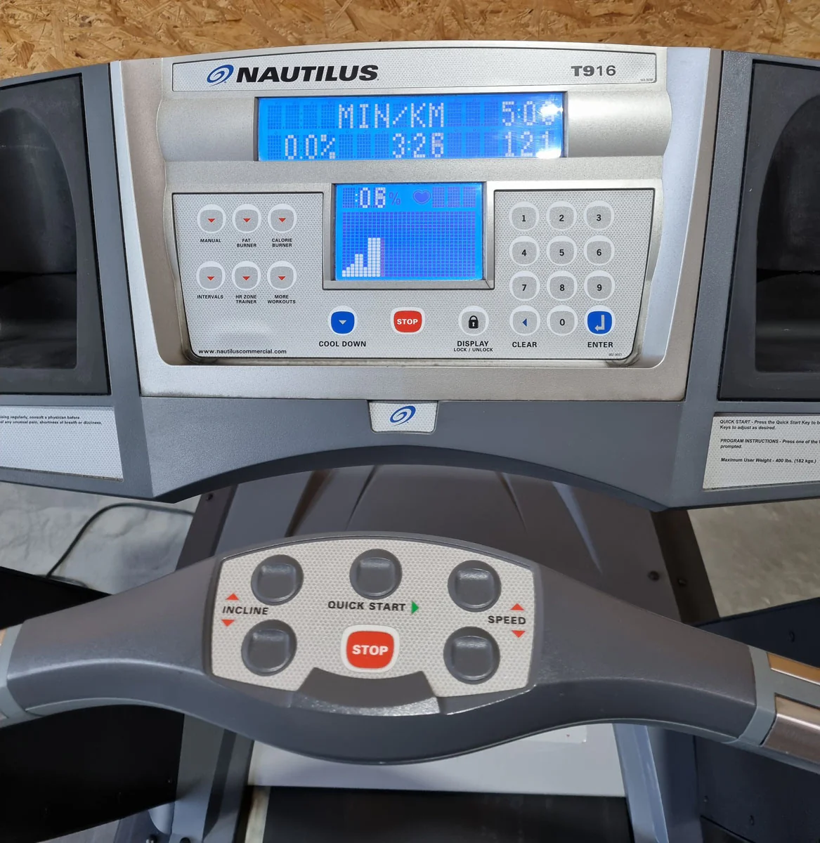 Nautilus T916 Laufband Treadmill, LED Konsole, gebraucht - überholter Zustand - Image 6
