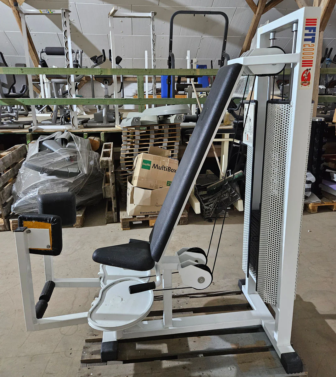 Panatta 2 Geräte im Set = Abduktoren und Adduktorenmaschine, Rahmen Weiß, Oldschool Bodybuilding Kraftgeräte, Fit 2000 Serie, gebraucht mit Gebrauchsspuren - Image 11