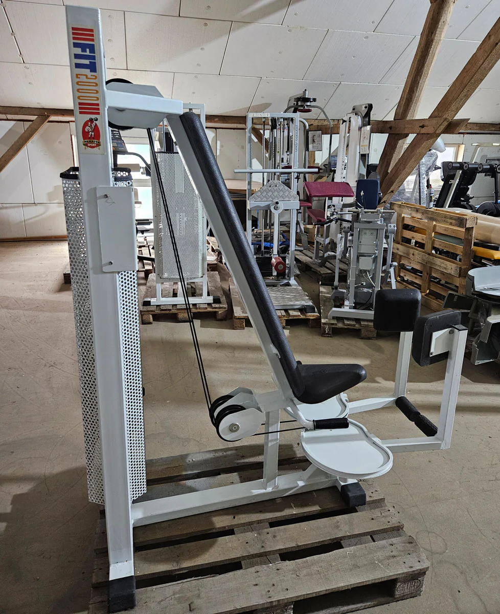 Panatta 2 Geräte im Set = Abduktoren und Adduktorenmaschine, Rahmen Weiß, Oldschool Bodybuilding Kraftgeräte, Fit 2000 Serie, gebraucht mit Gebrauchsspuren - Image 13