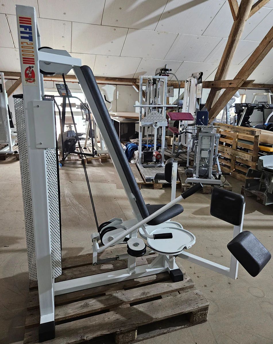 Panatta 2 Geräte im Set = Abduktoren und Adduktorenmaschine, Rahmen Weiß, Oldschool Bodybuilding Kraftgeräte, Fit 2000 Serie, gebraucht mit Gebrauchsspuren - Image 3