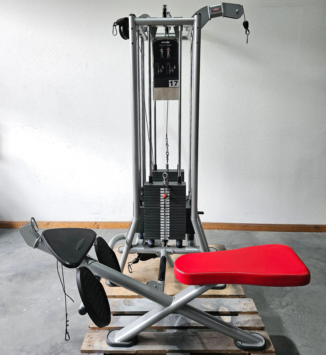 Panatta 5 Stationenturm mit Cable Crossover - Jungle Machine + Cable Station with Connection Bar - 5 Stack Multi Funktionsturm, Rahmenfarbe Silber, gebraucht - geprüfter Zustand - Image 10