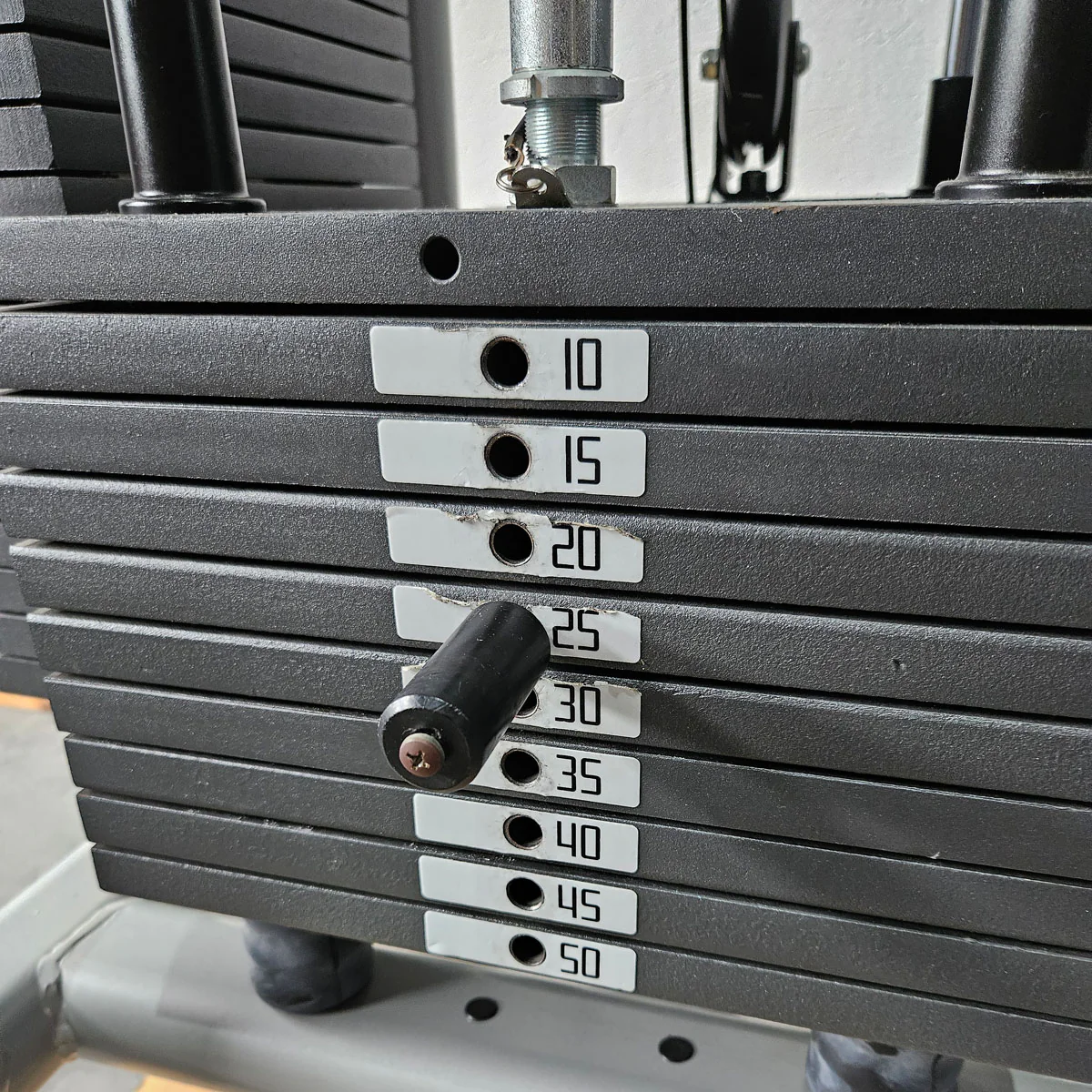 Panatta 5 Stationenturm mit Cable Crossover - Jungle Machine + Cable Station with Connection Bar - 5 Stack Multi Funktionsturm, Rahmenfarbe Silber, gebraucht - geprüfter Zustand - Image 14