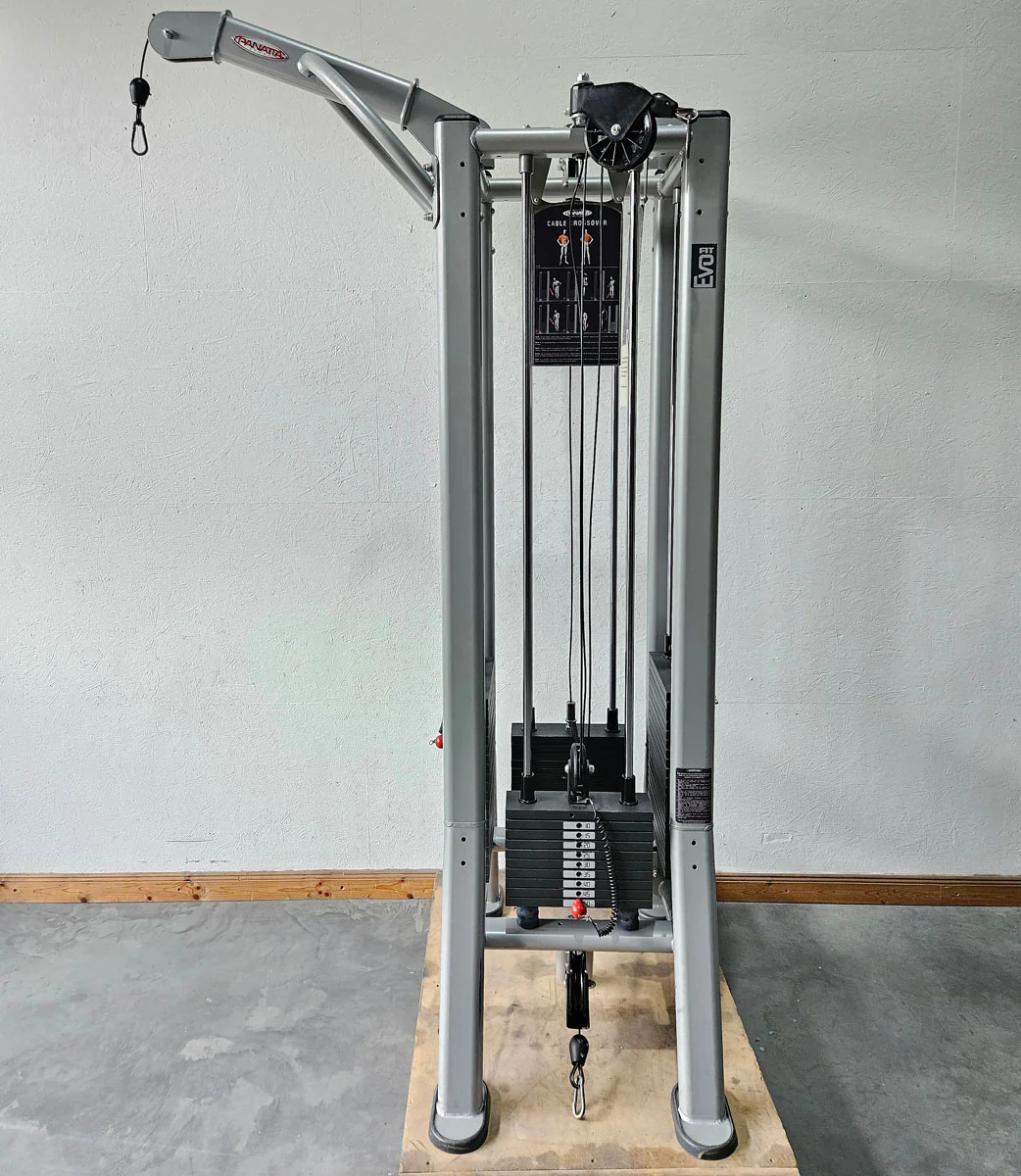 Panatta 5 Stationenturm mit Cable Crossover - Jungle Machine + Cable Station with Connection Bar - 5 Stack Multi Funktionsturm, Rahmenfarbe Silber, gebraucht - geprüfter Zustand - Image 7
