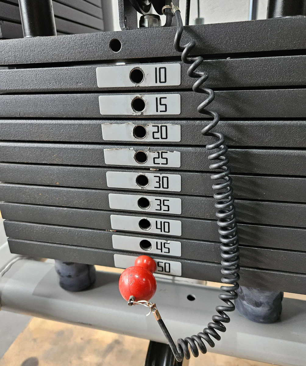 Panatta 5 Stationenturm mit Cable Crossover - Jungle Machine + Cable Station with Connection Bar - 5 Stack Multi Funktionsturm, Rahmenfarbe Silber, gebraucht - geprüfter Zustand - Image 8