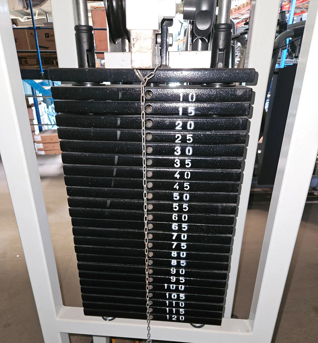 Panatta Wadenmaschine stehend, Calf Machine, Basic Line, Wadenpresse, Oldschool Bodybuilding, Rahmenfarbe Weiß, gebraucht mit Gebrauchsspuren, geprüfter Zustand - Image 4