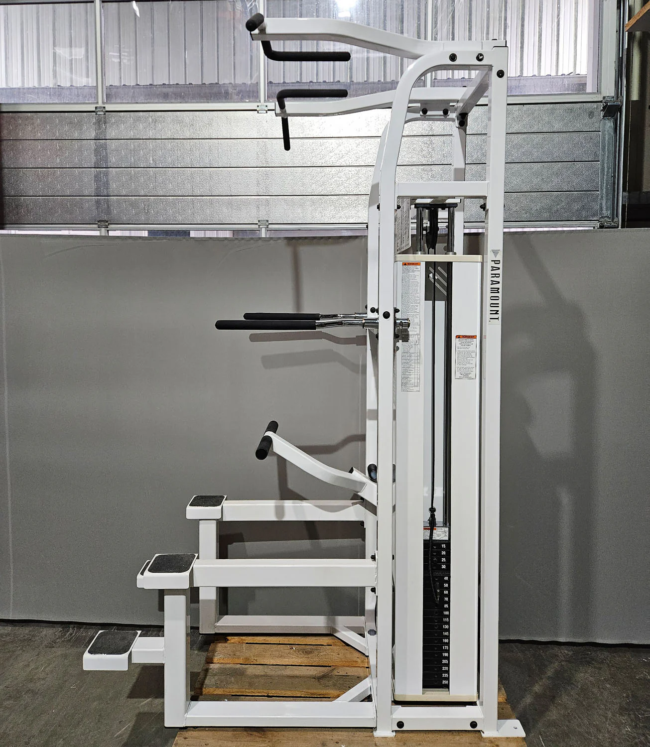 Paramount Chin-Dip Model PL4000 - Dip-Klimmzugmaschine mit Gewichtsunterstützung, Made in USA, gebraucht - geprüfter Zustand - Image 4